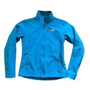 The North Face Womens Apex Bionic Jacket Full Zip Fleece Lined Turquoise Blue S